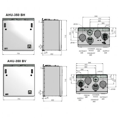 Ensy AHU-350BV/BH рекуператор 400 м3/ч. 1