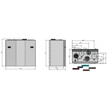 Ensy AHU-400BV/BH rekuperaator 470 m3/h. 1