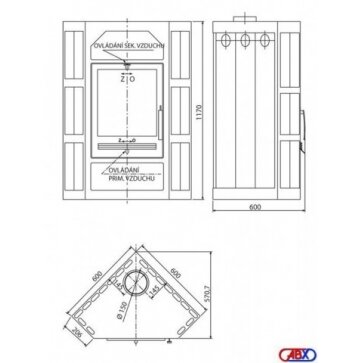 Печь ABX LAHTI, с керамической отделкой, 10кВт 1