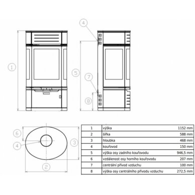 ABX ATRIUM ahi, musta korpusega, 7 kW 1