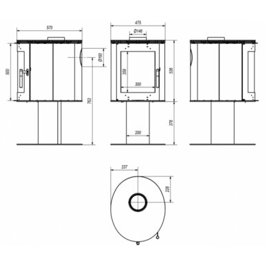 Печь Kratki Orbit, 7кВт 3