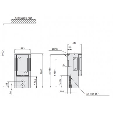 Печь NIBE Contura C556 Style  2