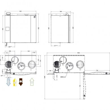 Rekuperaator SystemAir SAVE VTR 500 1,7 kW rootorsoojusvahetiga 1