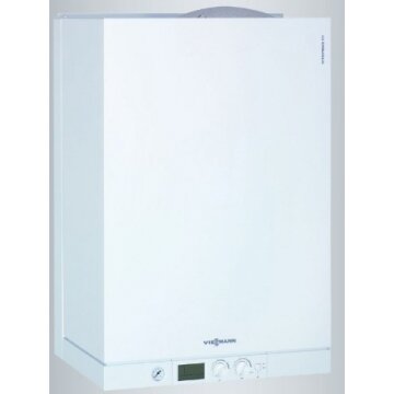 Viessmann Vitodens 111-W (3,2 – 19 kW) 46-liitrise integreeritud veesoojendiga, seinale paigaldatav kondensatsioonikatel.