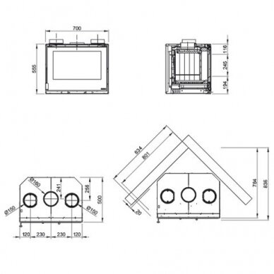 Каминная кассета Jotul C 24