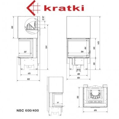 Kaminasüdamik Kratki NBC/600/400 9 kW 3